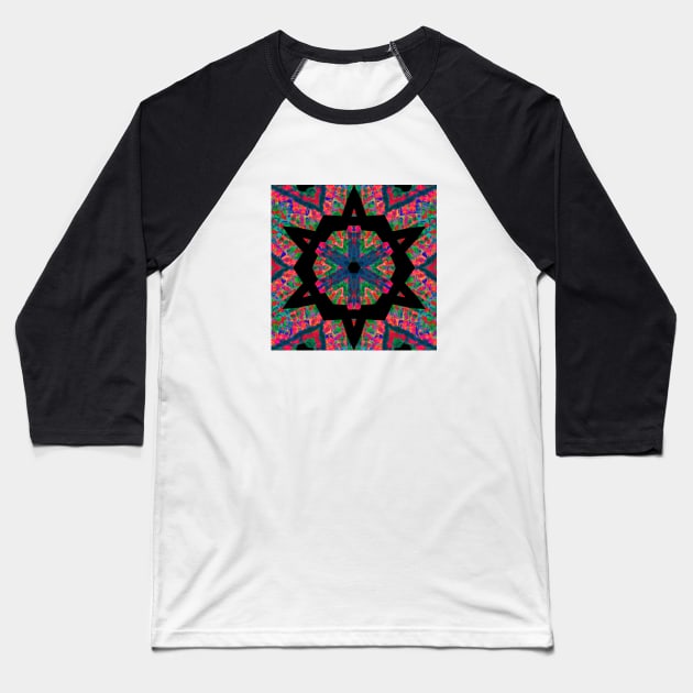 Colorful Star of Life Baseball T-Shirt by ArtistsQuest